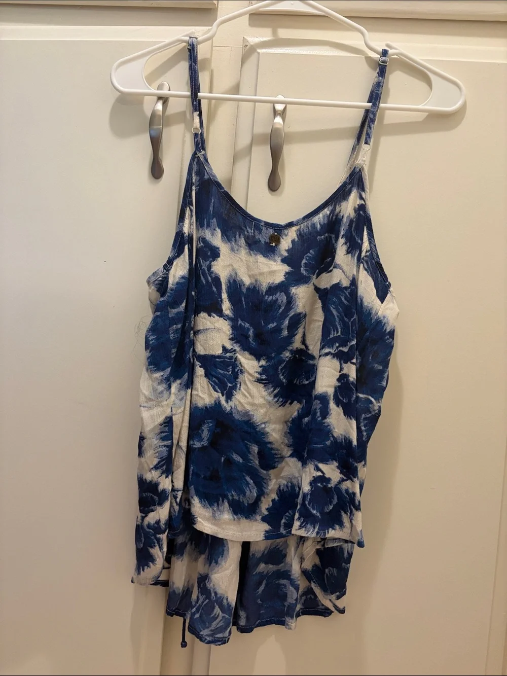 Billabong Blue & White Floral Top